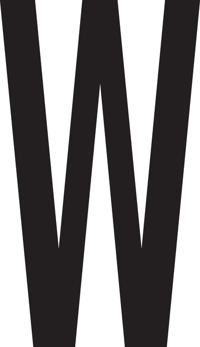 Mighty Line WHITE Die Cut Location Markers - Letter W - Pack of 10