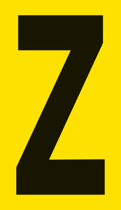 Mighty Line YELLOW Die Cut Location Markers - Letter Z - Pack of 10