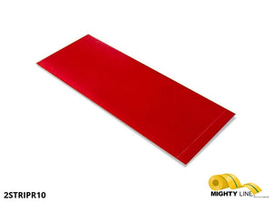 2 Inch Wide Mighty Line RED Segments - Floor Marking - 10" Long Strips - Box of 100